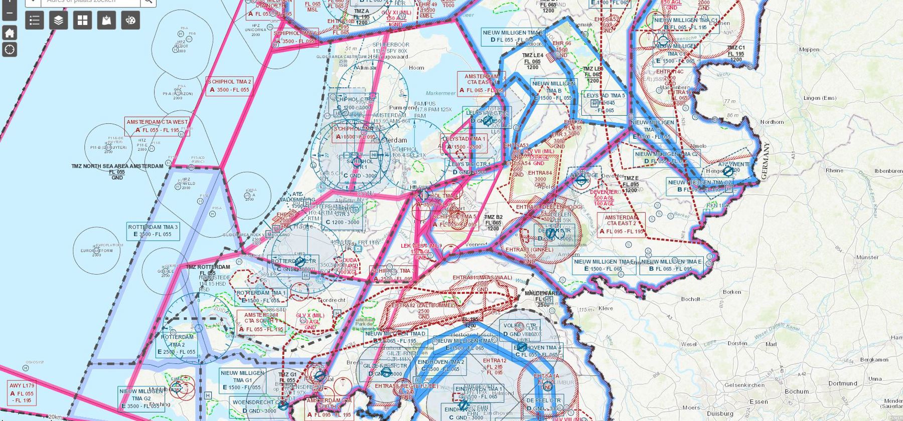 LVNL lanceert digitale, interactieve kaart voor VFR-vliegers