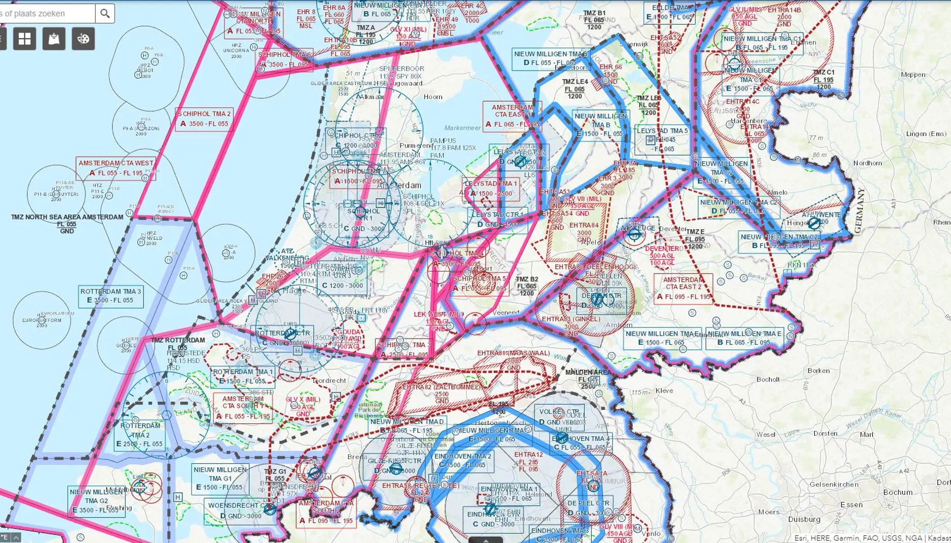 LVNL lanceert digitale, interactieve kaart voor VFR-vliegers