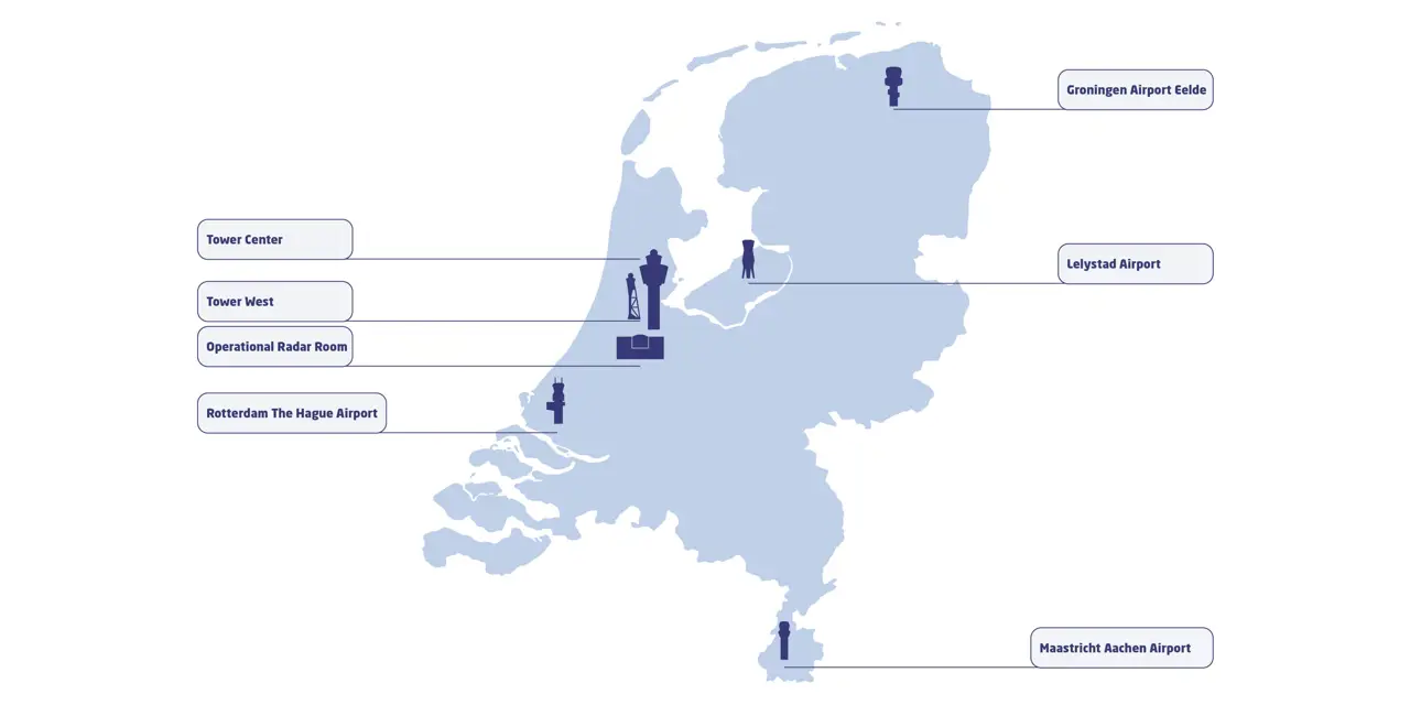 Luchtverkeersleidingslocaties LVNL